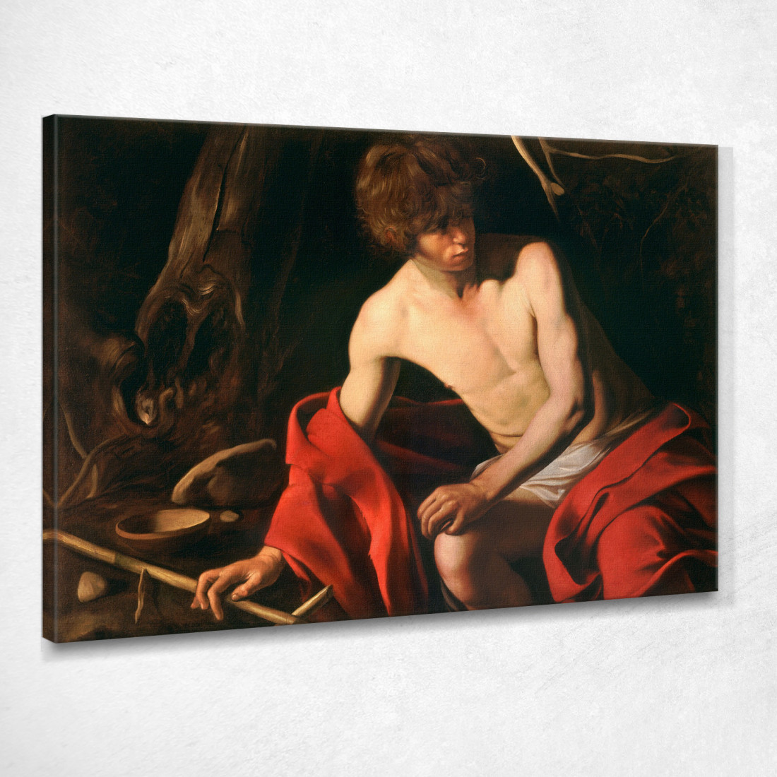 San Giovanni Battista Caravaggio crv33 quadro stampato su tela