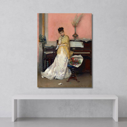 Fantasticheria La Lettera Raimundo de Madrazo y Garreta rmg33 quadro stampato su tela