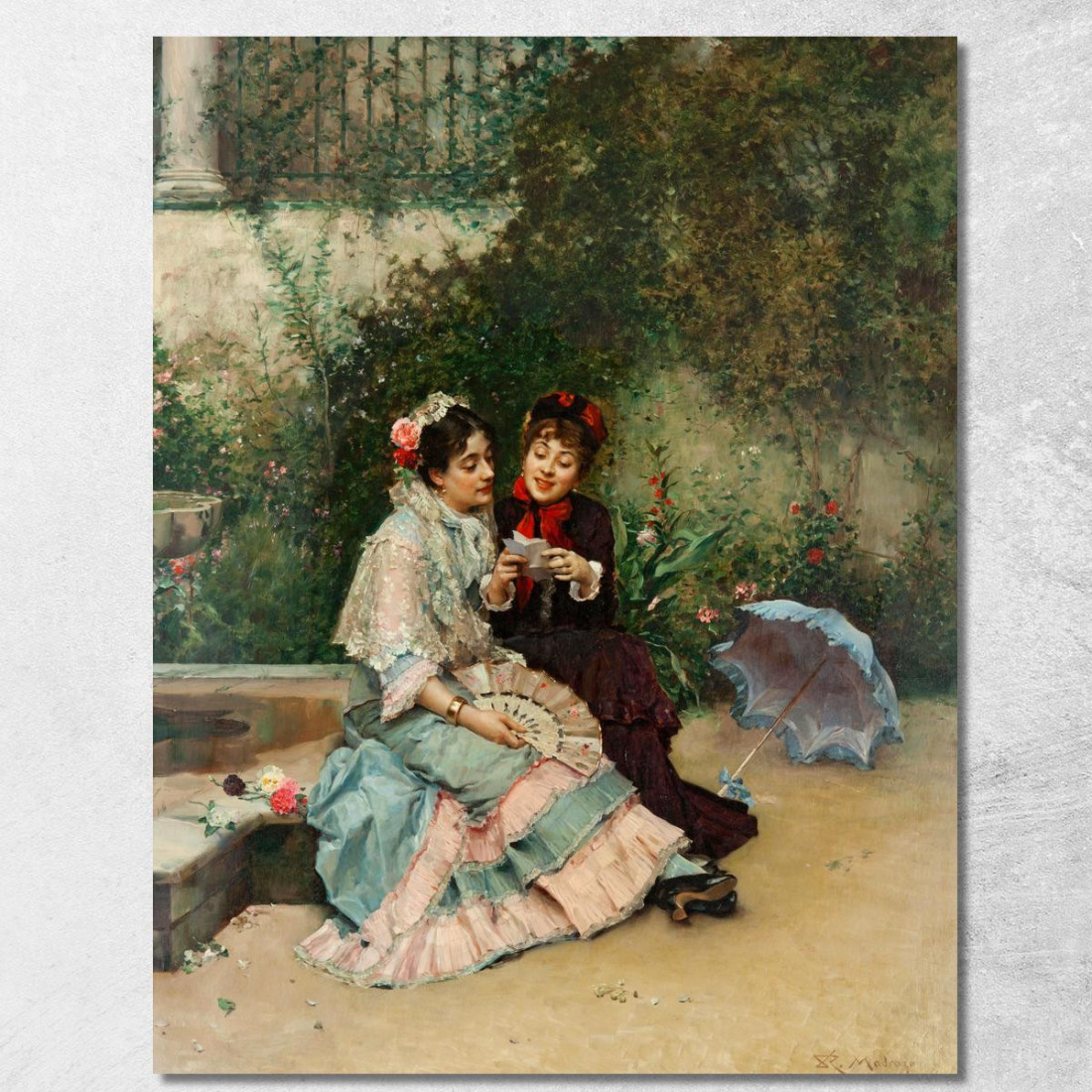 La Lettera Raimundo de Madrazo y Garreta rmg38 quadro stampato su tela La Lettera Raimundo de Madrazo y Garreta rmg38 quadro stampato su tela