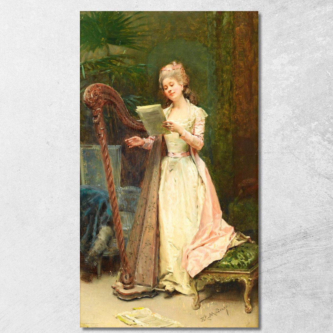 La Prova Raimundo de Madrazo y Garreta rmg40 quadro stampato su tela La Prova Raimundo de Madrazo y Garreta rmg40 quadro stampato su tela