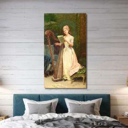 La Prova Raimundo de Madrazo y Garreta rmg40 quadro stampato su tela
