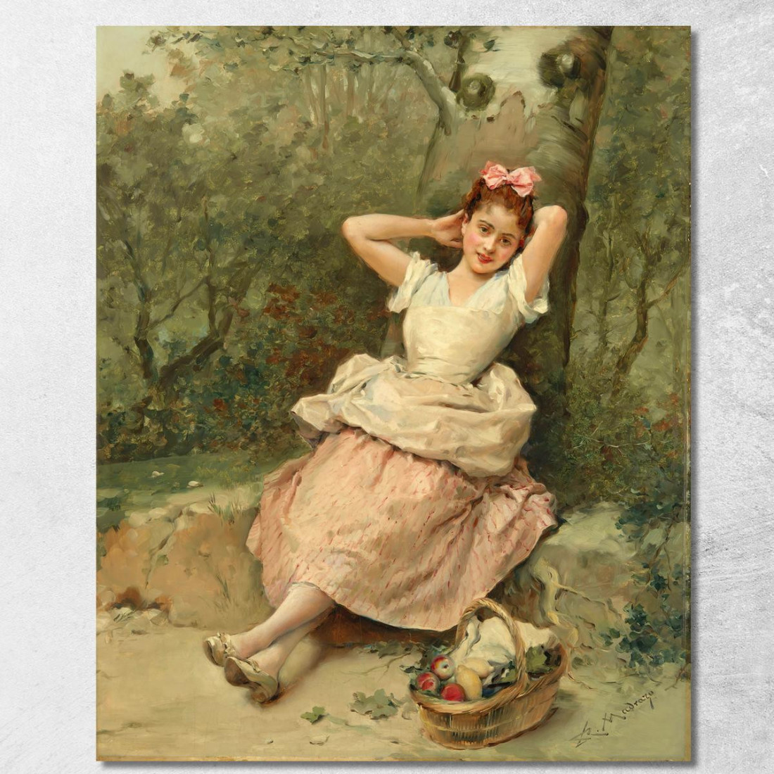 Giovane Ragazza Seduta Ai Piedi Di Un Albero Raimundo de Madrazo y Garreta rmg47 quadro stampato su tela Giovane Ragazza Seduta Ai Piedi Di Un Albero Raimundo de Madrazo y Garreta rmg47 quadro stampato su tela
