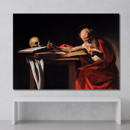 San Girolamo Scrive Caravaggio crv35 quadro stampato su tela