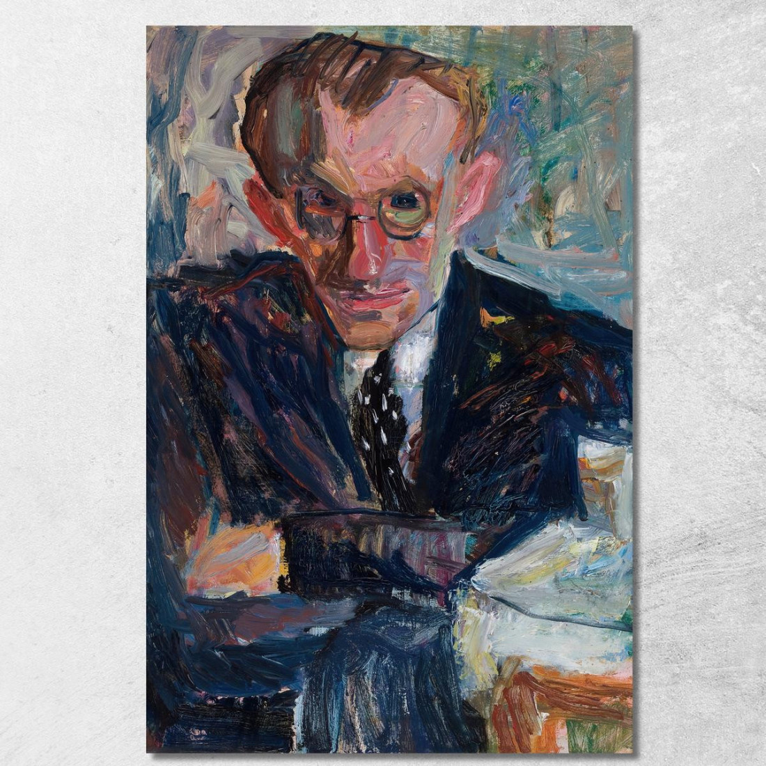 Ritratto Di Un Uomo Con Gli Occhiali Sasza Blonder sbl17 quadro stampato su tela Ritratto Di Un Uomo Con Gli Occhiali Sasza Blonder sbl17 quadro stampato su tela