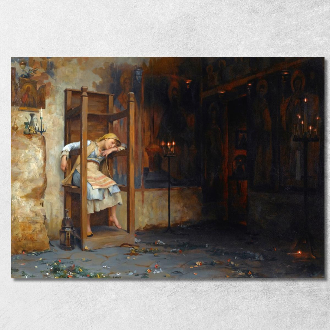 Venerdì Santo La Vestale Chrétienne Theodoros Ralli trl11 quadro stampato su tela Venerdì Santo La Vestale Chrétienne Theodoros Ralli trl11 quadro stampato su tela