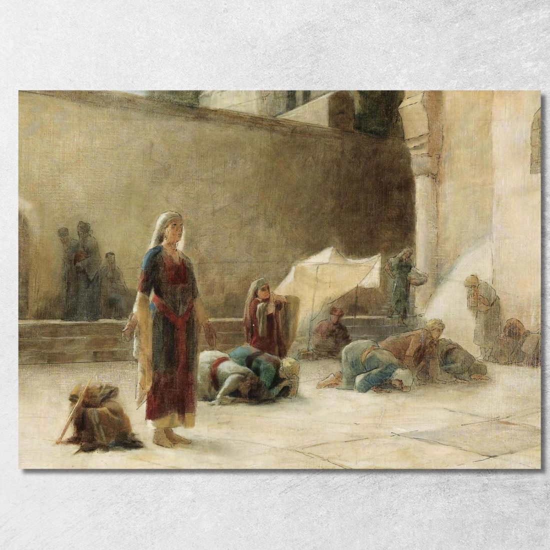 Il Cortile Del Santo Sepolcro A Gerusalemme Theodoros Ralli trl18 quadro stampato su tela Il Cortile Del Santo Sepolcro A Gerusalemme Theodoros Ralli trl18 quadro stampato su tela