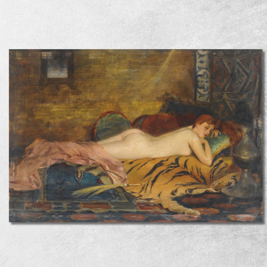 Nudo Sdraiato Theodoros Ralli trl26 quadro stampato su tela Nudo Sdraiato Theodoros Ralli trl26 quadro stampato su tela