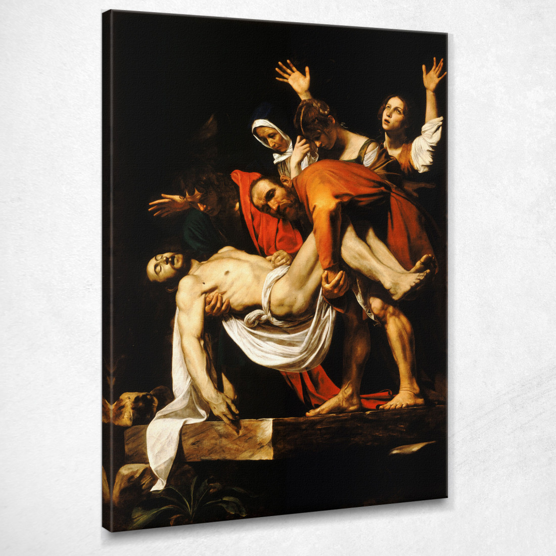 La Sepoltura Di Cristo  Caravaggio crv46 quadro stampato su tela