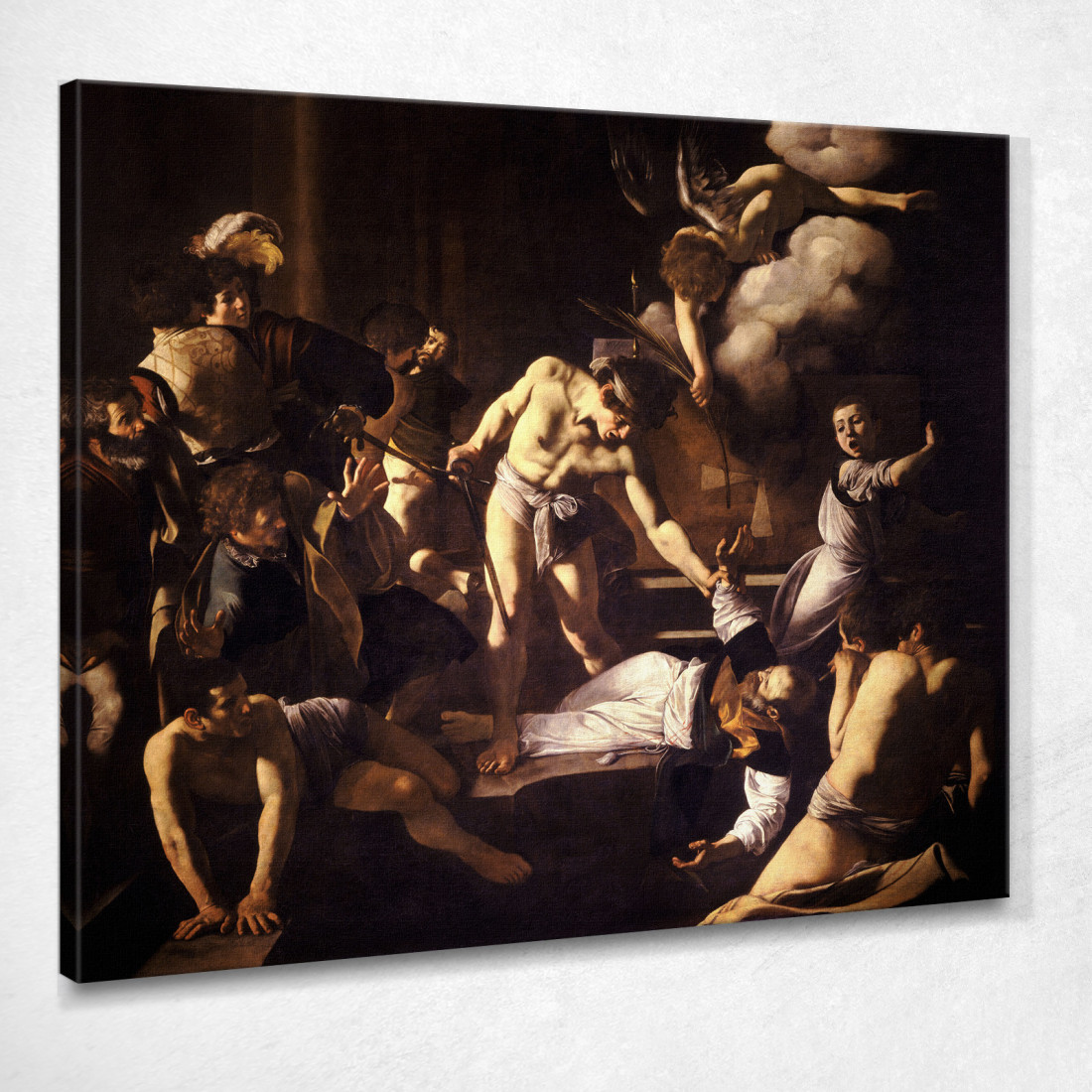 Il Martirio Di San Matteo Caravaggio crv49 quadro stampato su tela