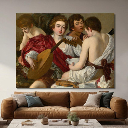 I Musicisti Caravaggio crv50 quadro stampato su tela