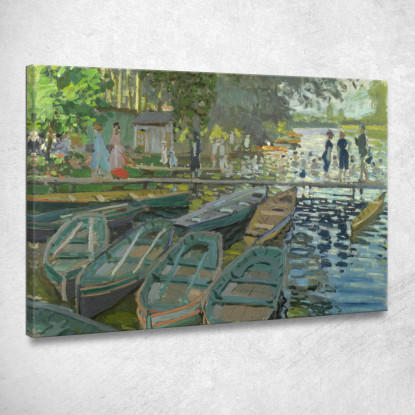 Bagnanti Alla Grenouillere 1869 Claude Monet mnt3 quadro stampato su tela