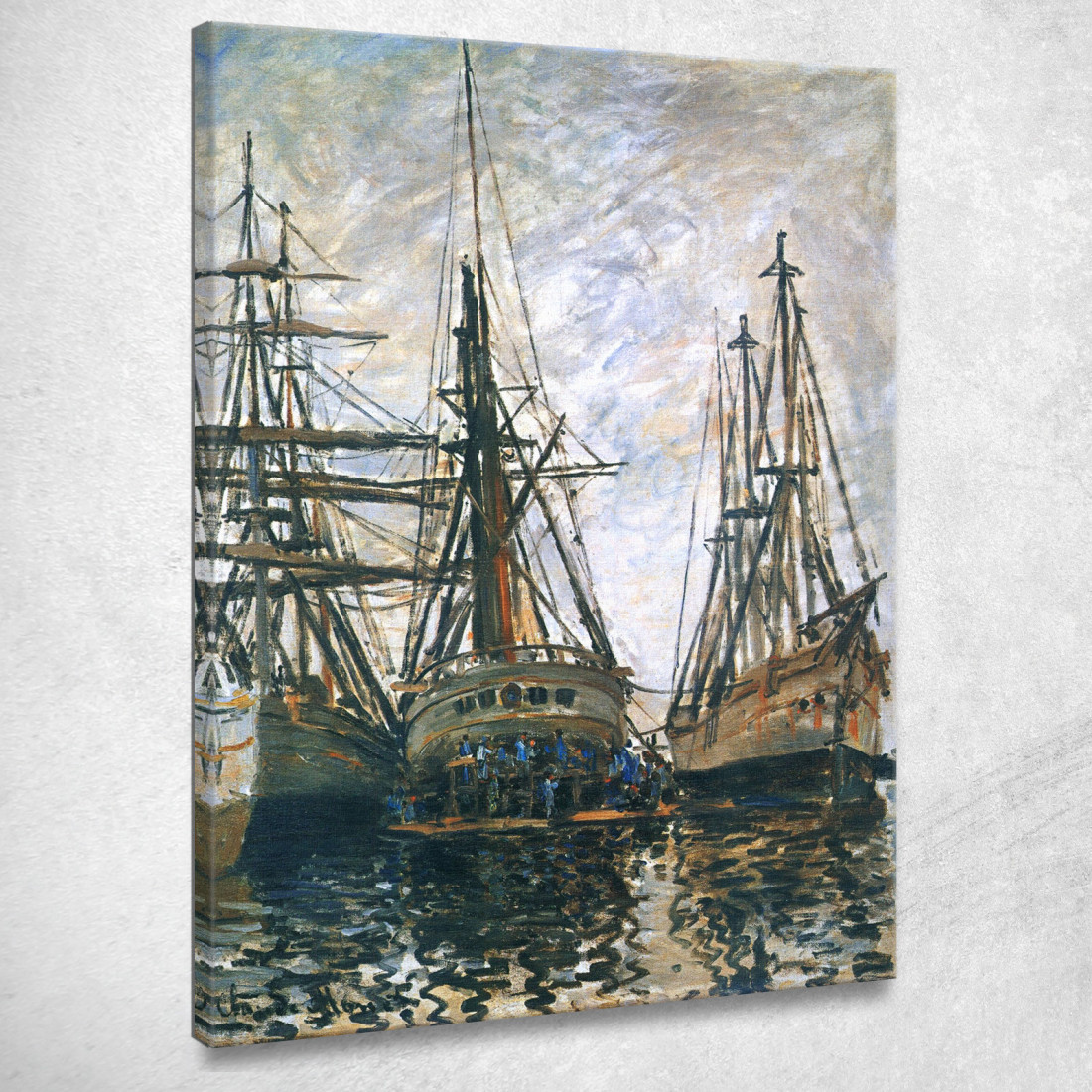 Barche Su Rapair 1873 Claude Monet mnt4 quadro stampato su tela Barche Su Rapair 1873 Claude Monet mnt4 quadro stampato su tela