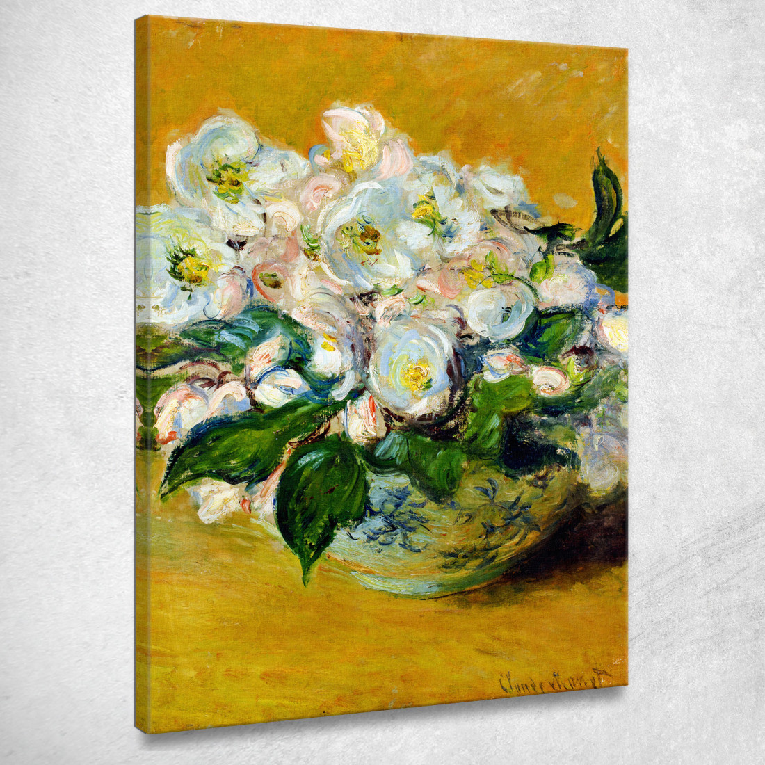 Rose Di Natale 1883 Claude Monet mnt8 quadro stampato su tela