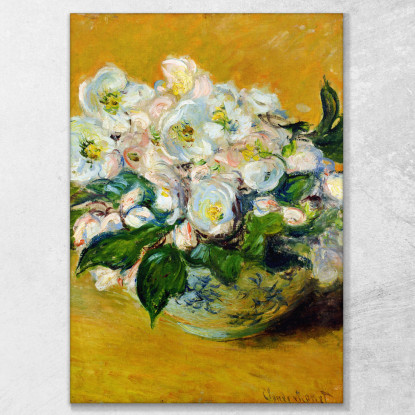 Rose Di Natale 1883 Claude Monet mnt8 quadro stampato su tela