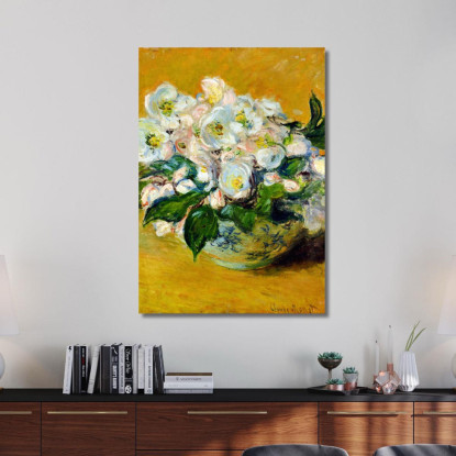 Rose Di Natale 1883 Claude Monet mnt8 quadro stampato su tela
