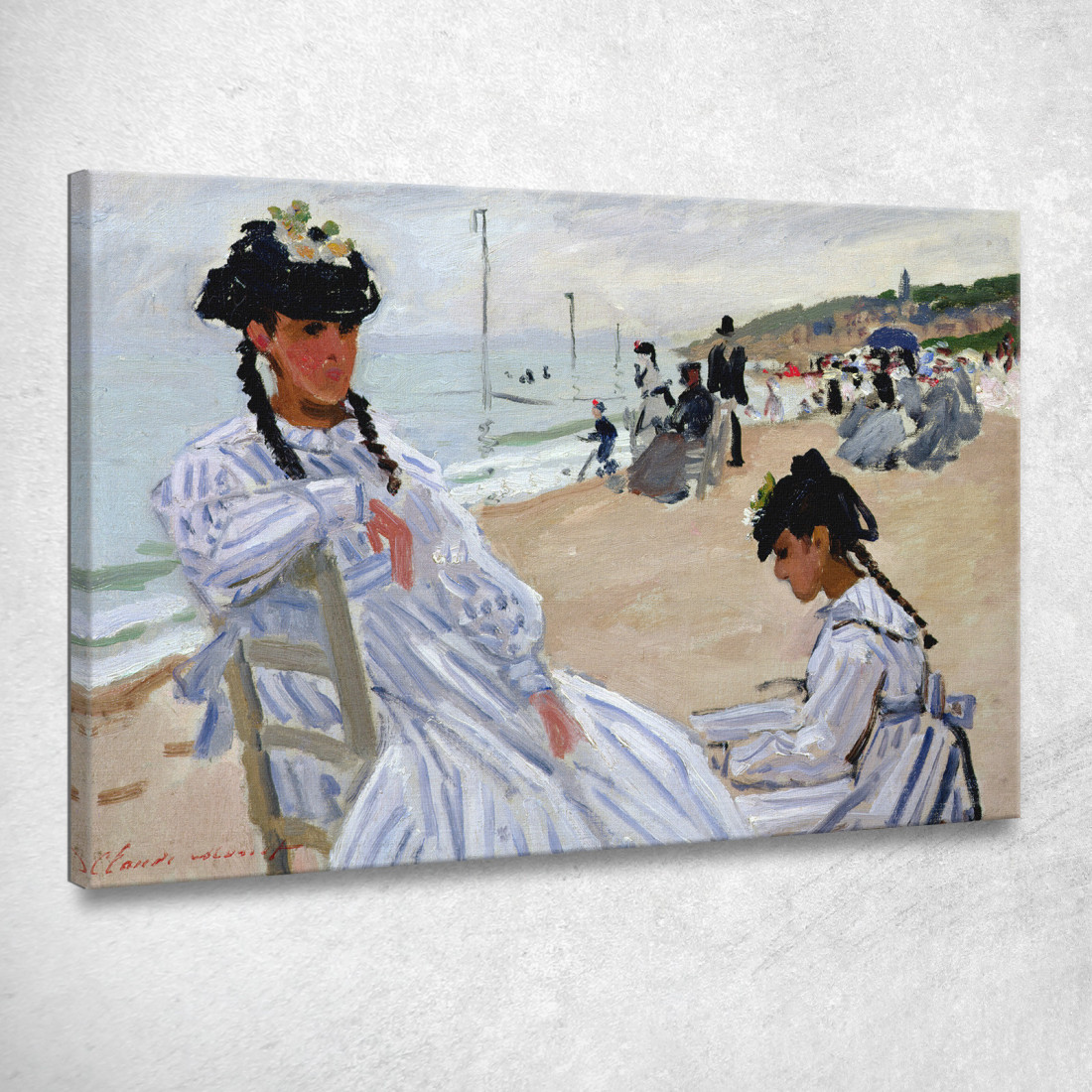 La Spiaggia Di Trouville 1870 Claude Monet mnt12 quadro stampato su tela La Spiaggia Di Trouville 1870 Claude Monet mnt12 quadro stampato su tela