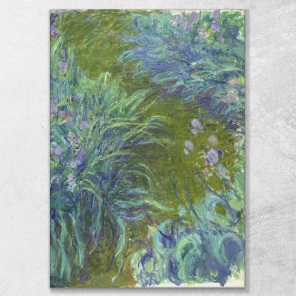 Iris Claude Monet mnt16 quadro stampato su tela