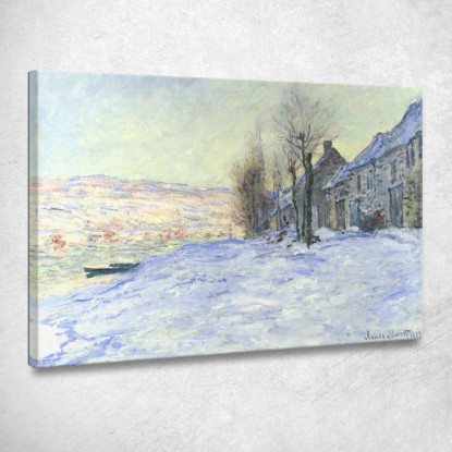 Lavacourt Sotto La Neve Claude Monet mnt18 quadro stampato su tela