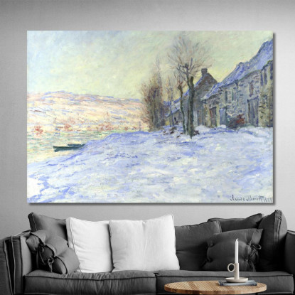 Lavacourt Sotto La Neve Claude Monet mnt18 quadro stampato su tela