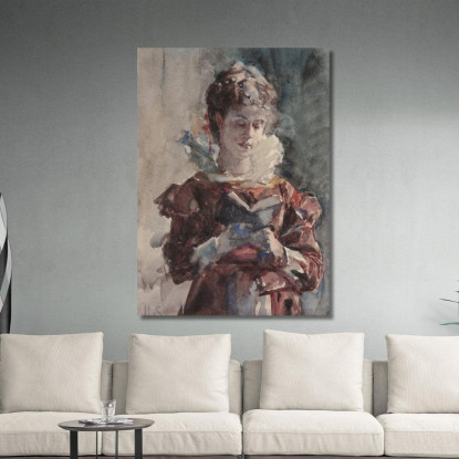 Ritratto Di Una Donna Che Legge Julius Leblanc Stewart jls16 quadro stampato su tela