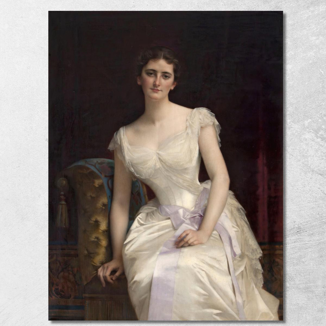 Portrait Of Mary Victoria Leiter The Later Lady Curzon Of Kedleston Vicereine Of India Alexandre Cabanel canvas print Portrait Of Mary Victoria Leiter The Later Lady Curzon Of Kedleston Vicereine Of India Alexandre Cabanel canvas print