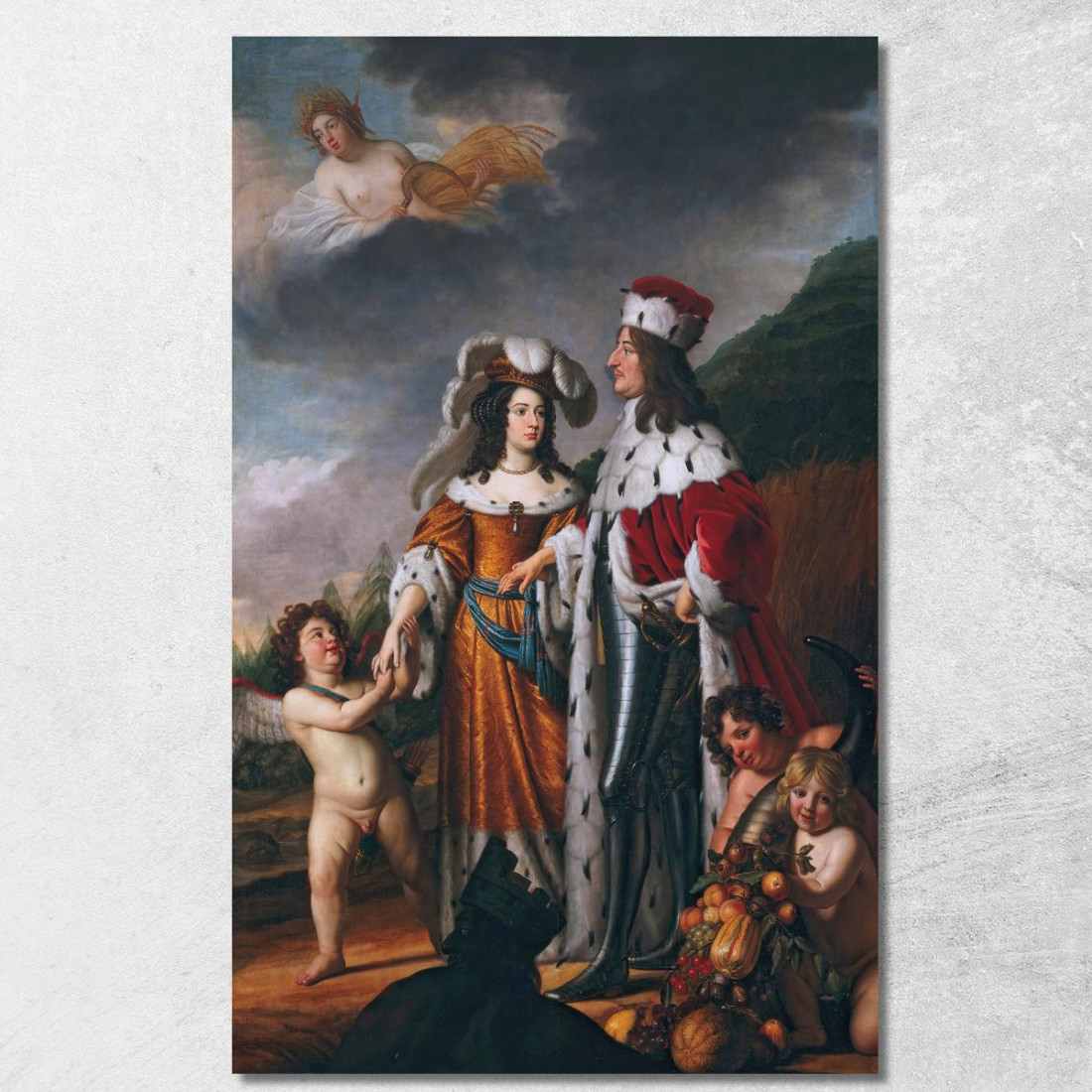 Louise Henriette Conduce Friedrich Wilhelm, Elettore Di Brandeburgo, Dai Suoi Genitori Gerard van Honthorst quadro stampato su t Louise Henriette Conduce Friedrich Wilhelm, Elettore Di Brandeburgo, Dai Suoi Genitori Gerard van Honthorst quadro stampato su t