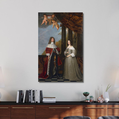 Retrato De Friedrich Wilhelm Elector De Brandeburgo Y Su Esposa Louise Henriette, Condesa De Orange-Nassau Gerard van Honthorst