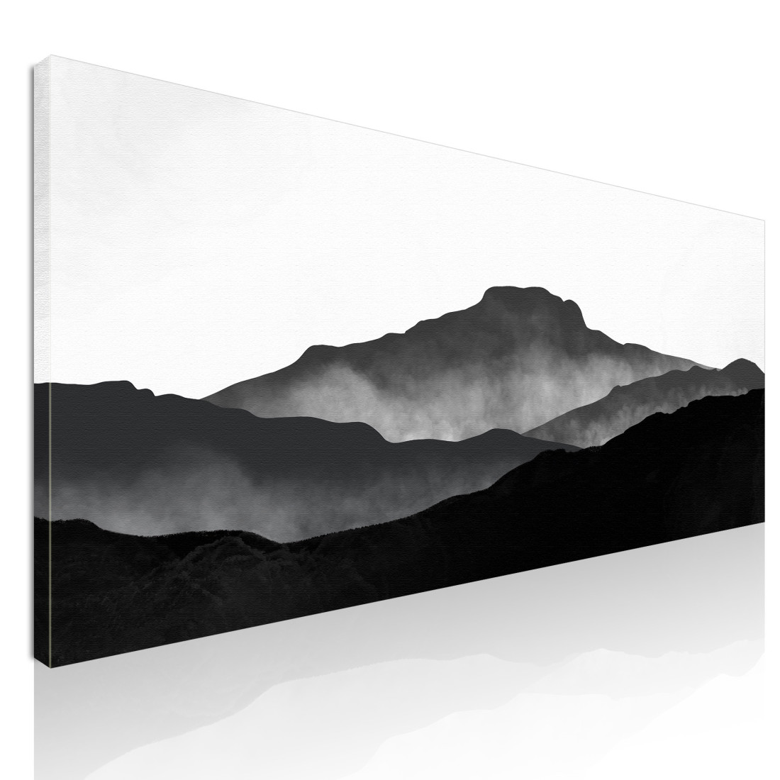 Quadro Paesaggio Astratto Paesaggio Montuoso Nebbioso Nero E Grigio Minimalista abl12 quadro stampato su tela Quadro Paesaggio Astratto Paesaggio Montuoso Nebbioso Nero E Grigio Minimalista abl12 quadro stampato su tela