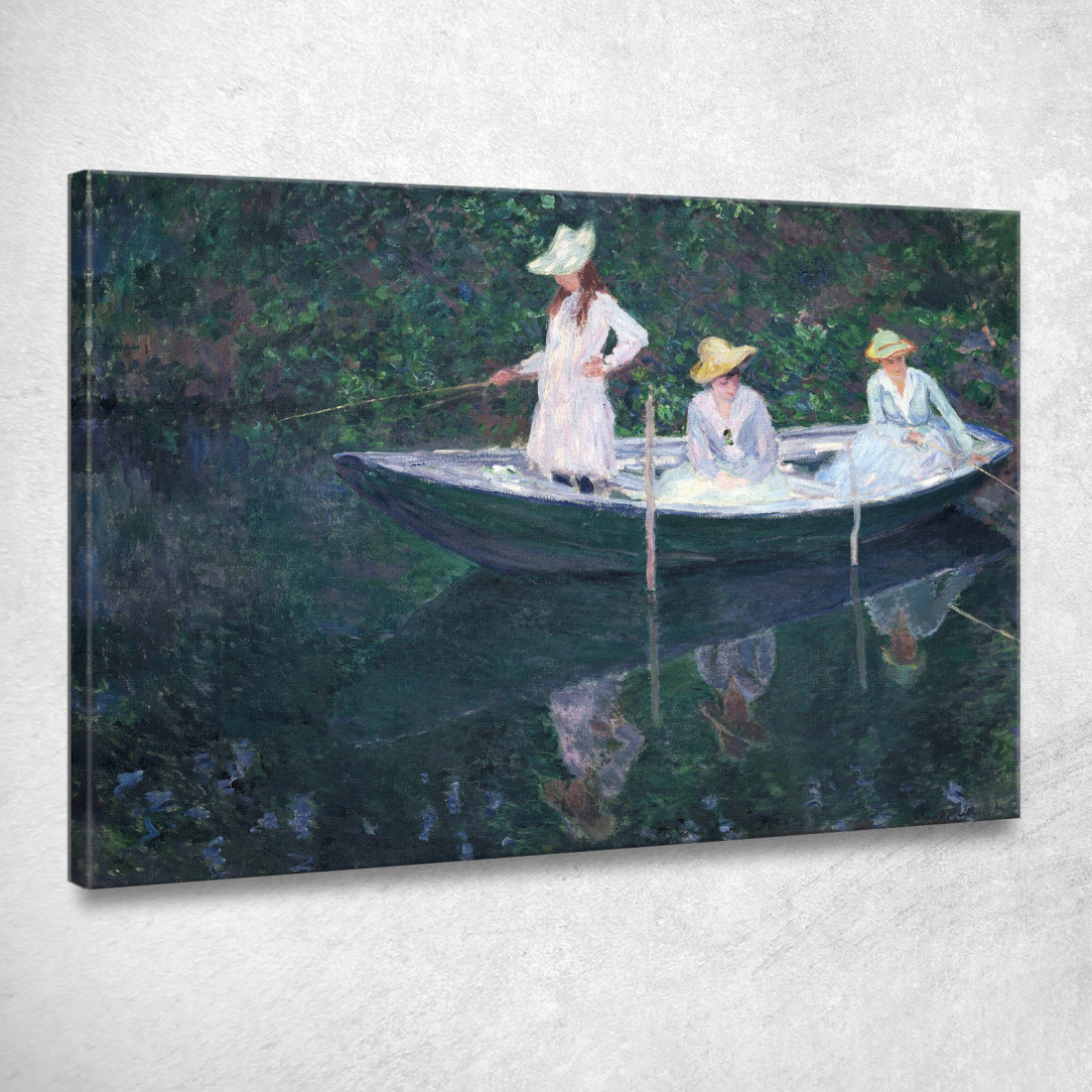 Nella Barca Norvegese A Giverny 1887 Claude Monet mnt32 quadro stampato su tela Nella Barca Norvegese A Giverny 1887 Claude Monet mnt32 quadro stampato su tela
