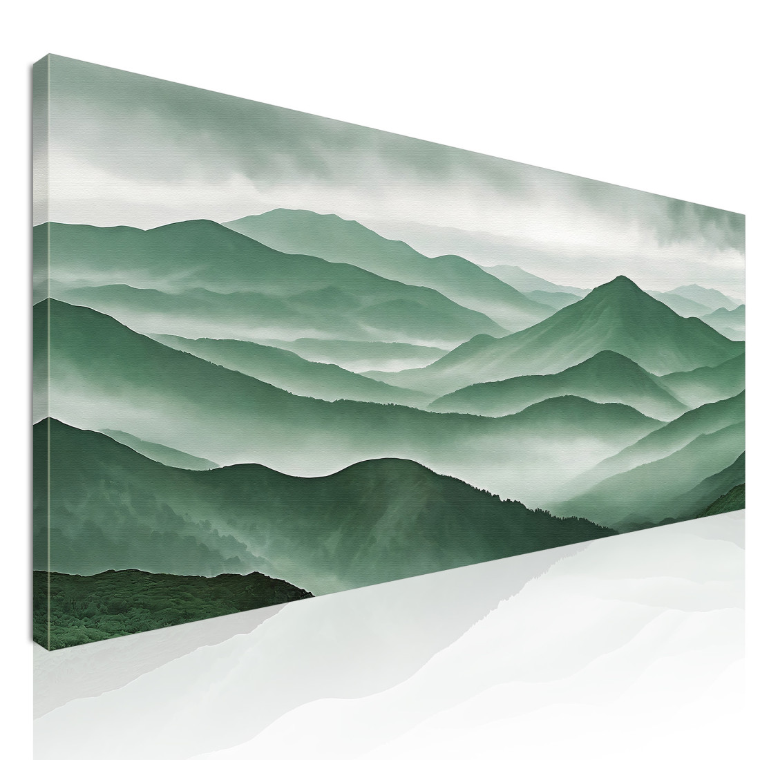 Quadro Paesaggio Astratto Paesaggio Montuoso Verde Scenario Nebbioso abl38 quadro stampato su tela Quadro Paesaggio Astratto Paesaggio Montuoso Verde Scenario Nebbioso abl38 quadro stampato su tela
