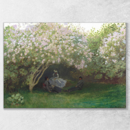 Lillà Tempo Grigio 1872 Claude Monet mnt38 quadro stampato su tela