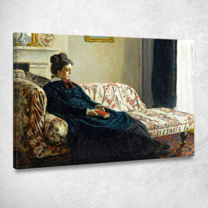 Meditazione Madame Claude Monet mnt40 quadro stampato su tela