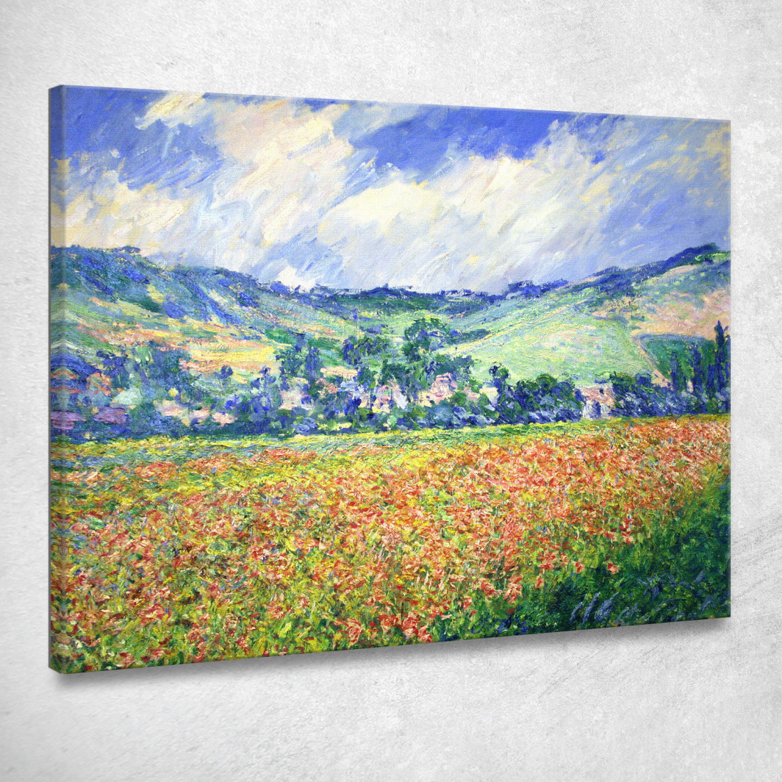 Campo Di Papaveri Periferia Di Giverny 1885 Claude Monet mnt48 quadro stampato su tela Campo Di Papaveri Periferia Di Giverny 1885 Claude Monet mnt48 quadro stampato su tela