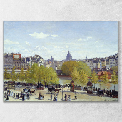 Quai Du Louvre 1867 Claude Monet mnt50 quadro stampato su tela