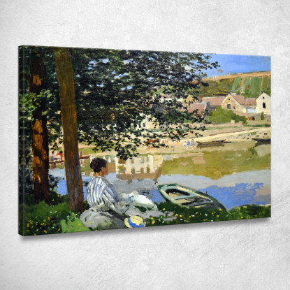 Scena Del Fiume A Bennecourt 1868 Claude Monet mnt53 quadro stampato su tela