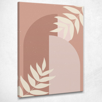 Quadro Boho Chic Minimal Composizione Astratta In Rosa E Beige bho4 quadro stampato su tela