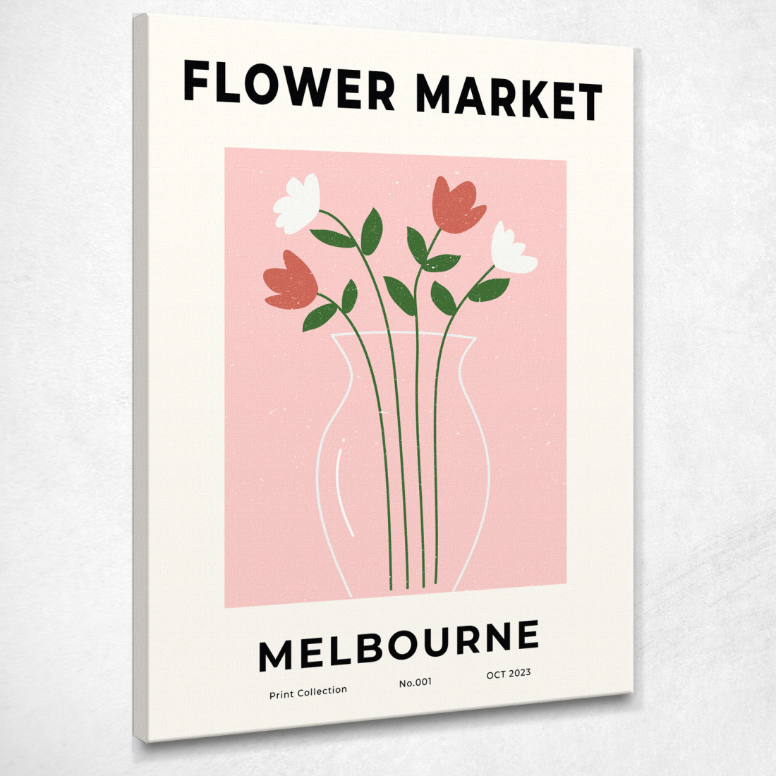 Quadro Boho Chic Minimal Mercato Floreale Melbourne Con Vaso Di Fiori Rossi E Bianchi bho15 quadro stampato su tela Quadro Boho Chic Minimal Mercato Floreale Melbourne Con Vaso Di Fiori Rossi E Bianchi bho15 quadro stampato su tela