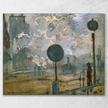 Stazione Saint-Lazare Esterno 1877 Claude Monet mnt57 quadro stampato su tela