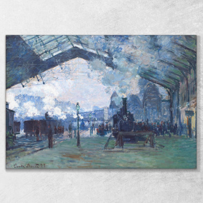 Stazione Saint-Lazare Treno Della Normandia 1877 Claude Monet mnt58 quadro stampato su tela