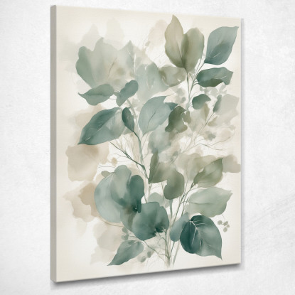 Quadro Botanico Moderno Sfumatura Delle Foglie Verdi Minimalista btn39 quadro stampato su tela