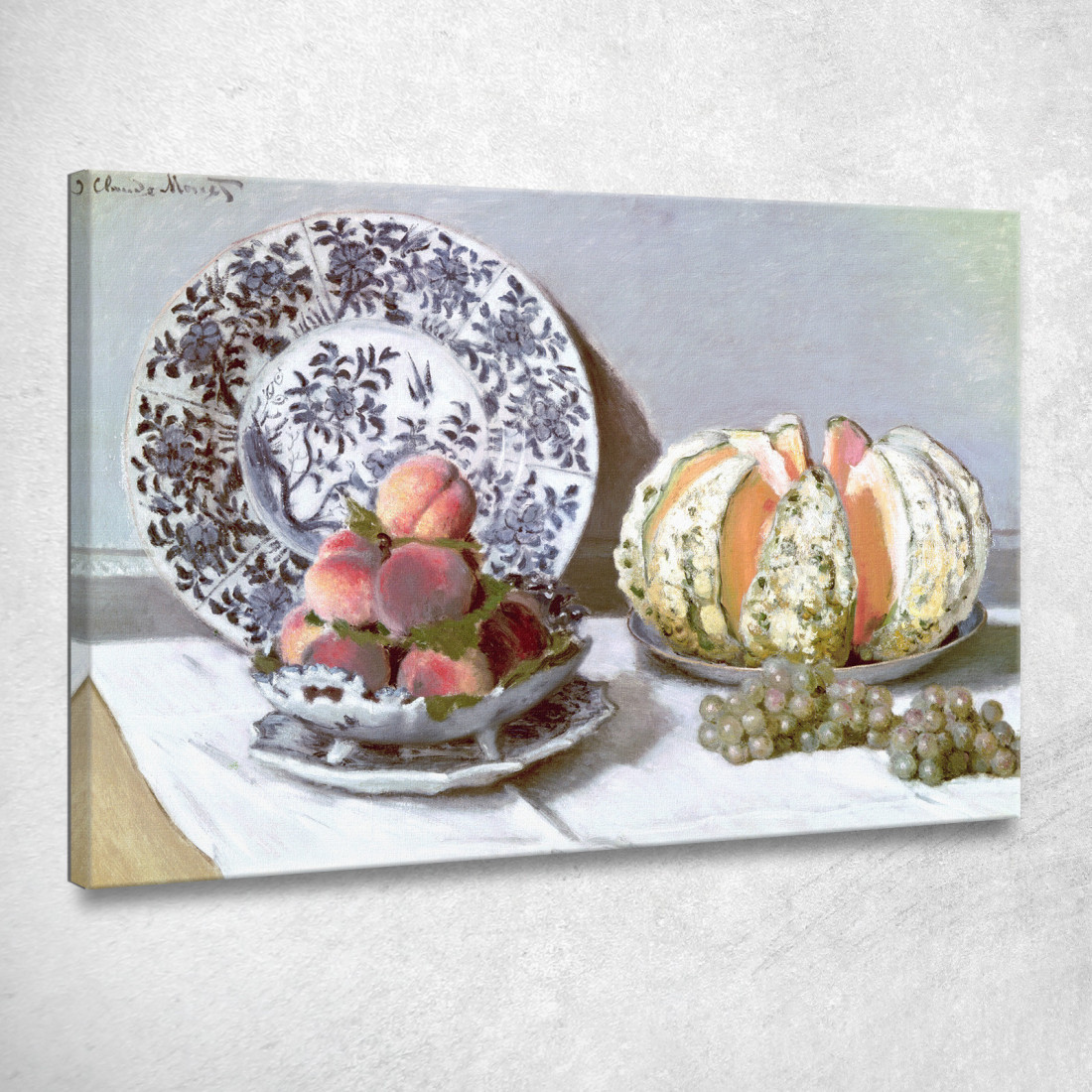 Natura Morta Con Melone 1872 Claude Monet mnt63 quadro stampato su tela Natura Morta Con Melone 1872 Claude Monet mnt63 quadro stampato su tela