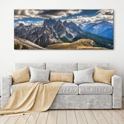 Quadro Montagne Viste Mozzafiato Sulle Montagne Sotto Cieli Drammatici mow4 quadro stampato su tela