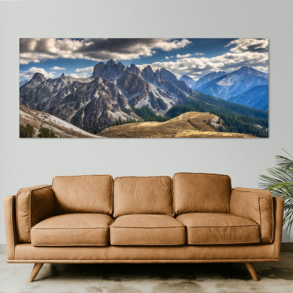 Quadro Montagne Viste Mozzafiato Sulle Montagne Sotto Cieli Drammatici mow4 quadro stampato su tela