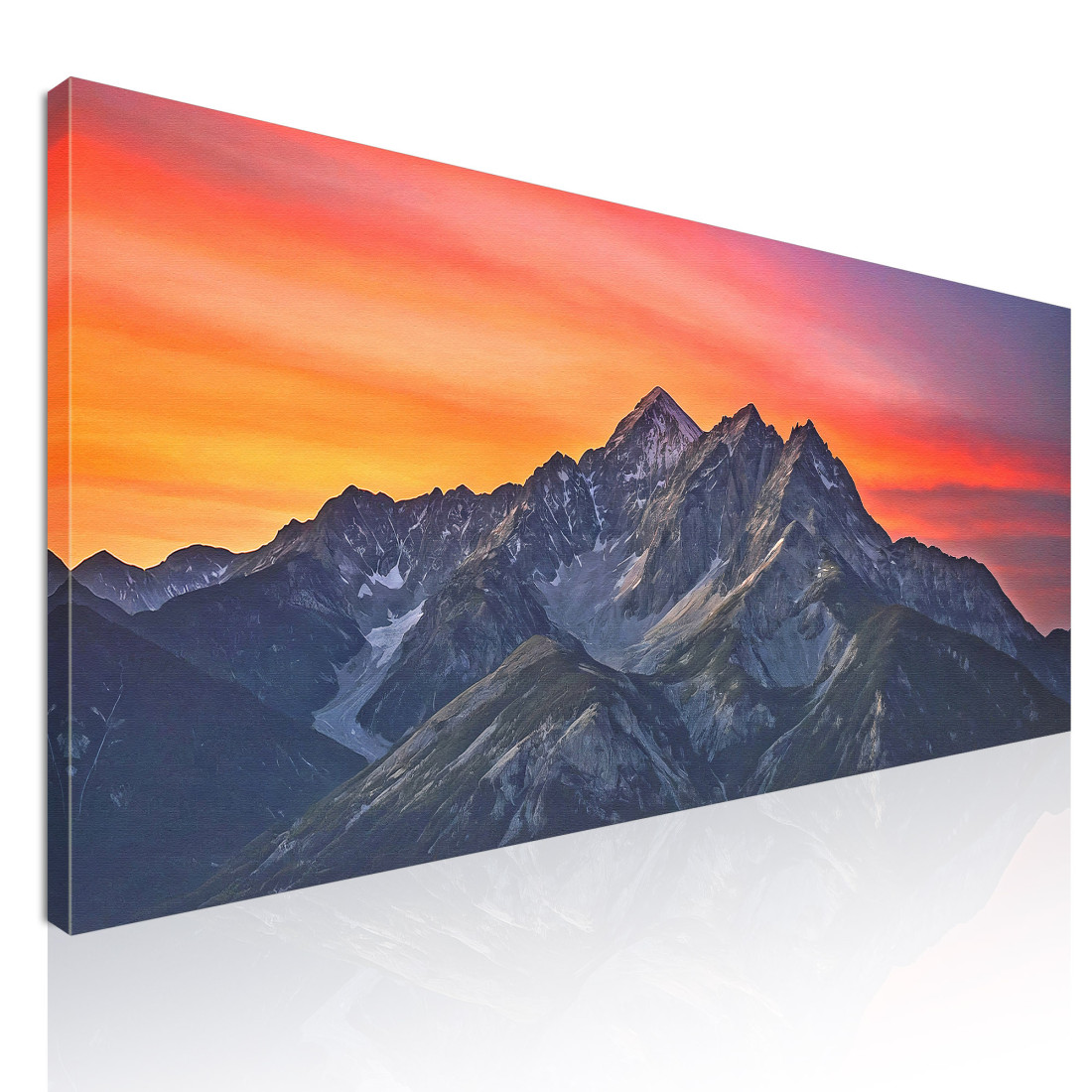 Quadro Montagne Spettacolare Tramonto Sulle Maestose Vette Delle Montagne mow29 quadro stampato su tela Quadro Montagne Spettacolare Tramonto Sulle Maestose Vette Delle Montagne mow29 quadro stampato su tela