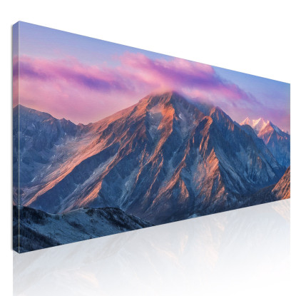 Quadro Montagne Splendida Alba Sulla Maestosa Catena Montuosa mow31 quadro stampato su tela