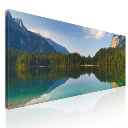 Quadro Montagne Lago Tranquillo Con Splendidi Riflessi Montani mow38 quadro stampato su tela