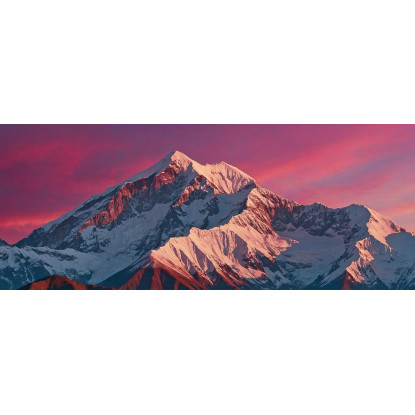 Quadro Montagne Alba Rosa Vibrante Sulle Maestose Montagne Innevate mow39 quadro stampato su tela