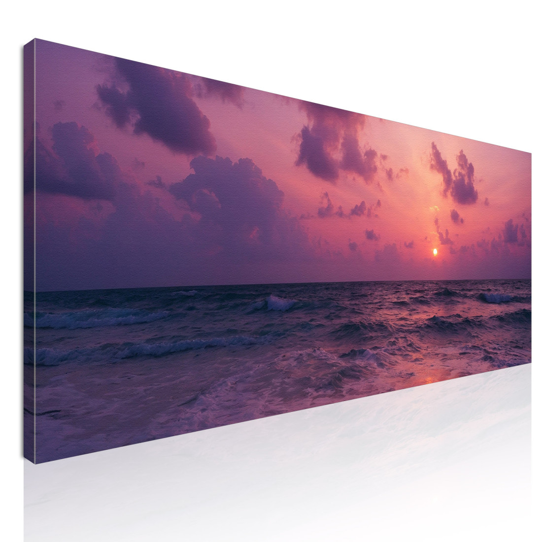 Quadro Paesaggio Mare Tramonto Viola Sul Mare seal3 quadro stampato su tela Quadro Paesaggio Mare Tramonto Viola Sul Mare seal3 quadro stampato su tela