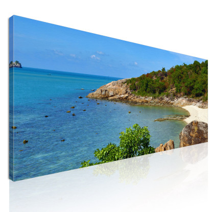 Quadro Paesaggio Mare Hidden Bay A Koh Samui Con Acque Cristalline seal18 quadro stampato su tela