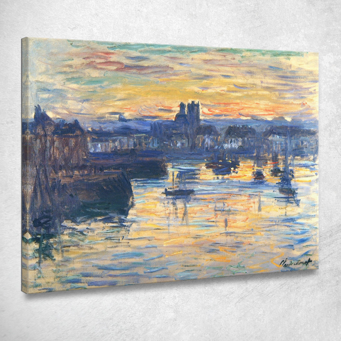 Il Porto Di Dieppe Sera 1882 Claude Monet mnt85 quadro stampato su tela